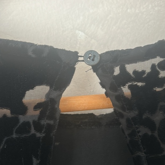 Allsaints spitalfields black velvet silk short sleeve imortal dress burnout 6 sm - Picture 10 of 10